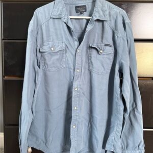 Lucky Brand Men’s Long Sleeve Light Blue Button-Up Shirt size XL